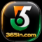 365in Game official app logo with glossy black background and stylish 3D design
